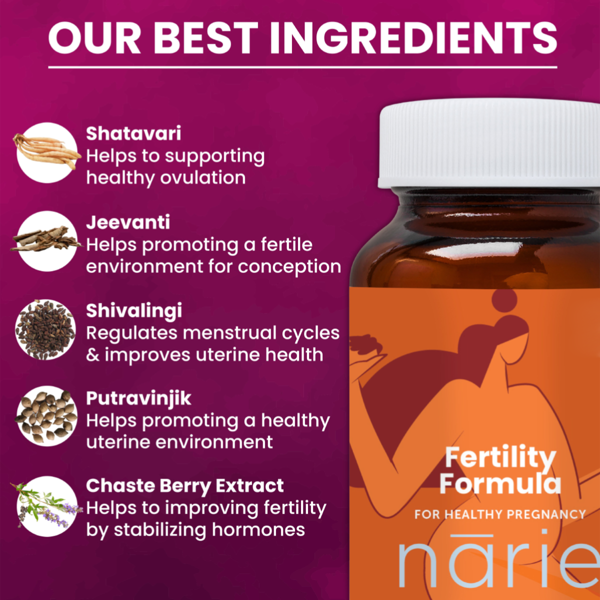Ayurvedic Voxast Narie Fertility Formula Tablets to Conceive Naturally