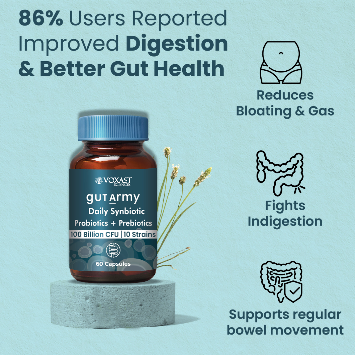 Gut Army Prebiotic & Probiotic Capsules