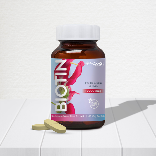 Biotin 10000 MCG Tablets For Hair, Skin & Nails