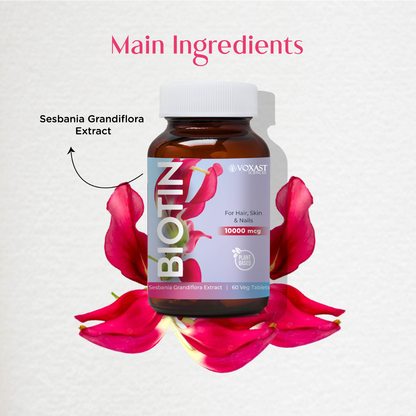 Biotin 10000 MCG Tablets For Hair, Skin & Nails